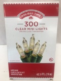 Holiday Time 300 Clear Mini Lights/62.5 Feet