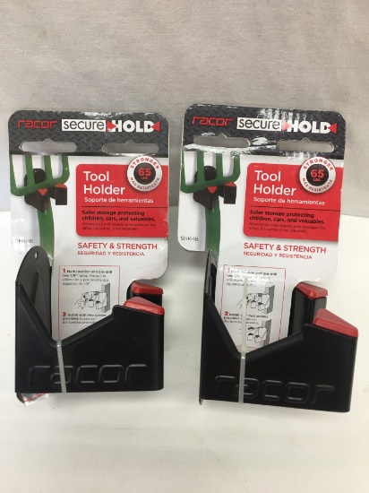 (2) RACOR Secure Hold Tool Holders/Holds 65lb