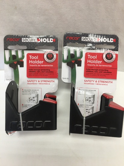 (2) RACOR Secure Hold Tool Holders/Holds 65lb