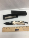 Lock Blade Knife with Belt Clip, Bottle Opener, & Glass Breaking Point