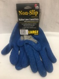 Mid West Non Slip Rubber Latex Coated Palm Gloves/Large
