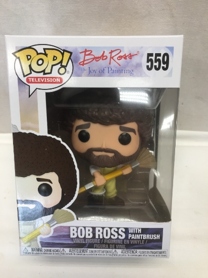 POP Television Bob Ross The Joy Of Painting #559 Bob Ross with Paintbrush Vinyl Figure