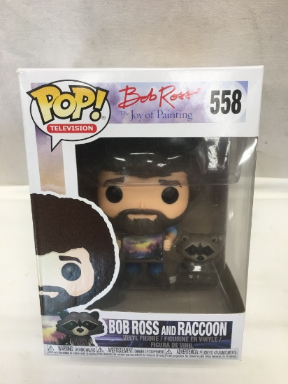 POP Television Bob Ross The Joy Of Painting #558 Bob Ross and Racoon Vinyl Figure