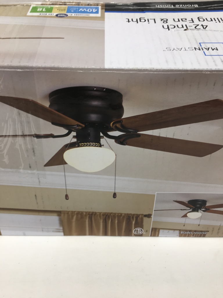 Lot Mainstays 42 Inch Ceiling Fan Light Proxibid Auctions