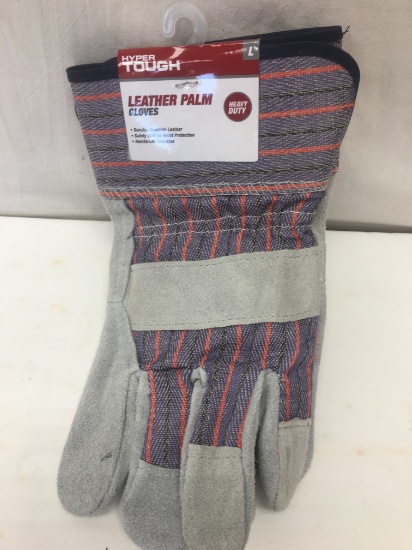 HyperTough Leather Palm XL Heavy Duty Gloves