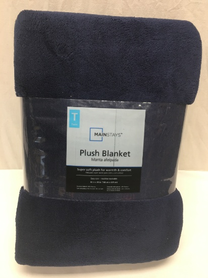 MainStays Twin Plush Blanket (66" X 90")
