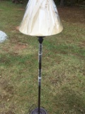 Approx 5 Foot High Leather Look Shade Floor Lamp (Local Pick Up Only)