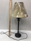 Approx 30 Inch Leather Look Shade Table Lamp (Local Pick Up Only)