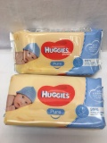 (2) Huggies Pure Wipes/112 Wipes Total