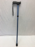 Blue Metal Walking Cane