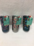 3 Pack The Pioneer Woman Double Wall Vacuum Insulated Stainless Tumblers/18oz