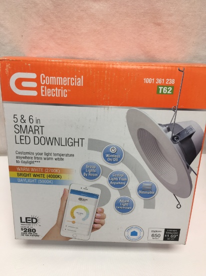 Commercial Electric T62 5 & 6 Inch Smart LED Downlight/Control with Smart Phone