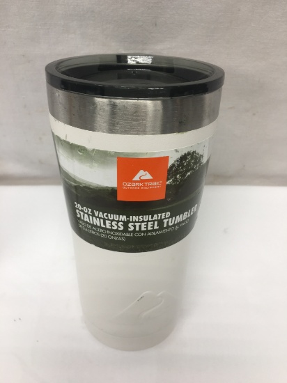 Ozark Trail 20oz Vacuum Insulated Stainless Steel Tumbler/White