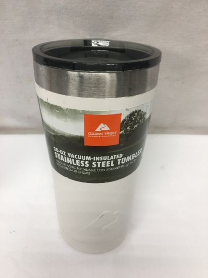 Ozark Trail 20oz Vacuum Insulated Stainless Steel Tumbler/White