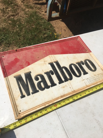 Marlboro Metal Sign (24 Inch Long)(Local Pick Up Only)