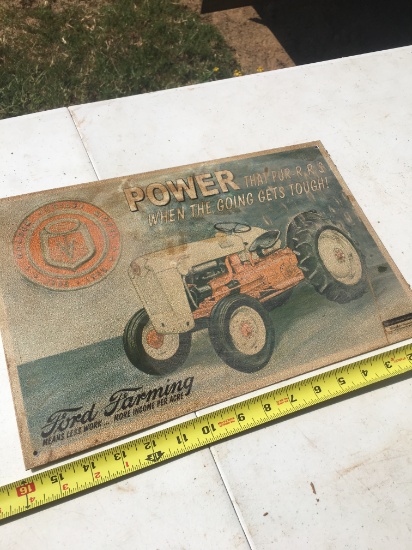 Ford Farming Golden Jubilee Model 1903-1953 Metal Sign (16 Inches Long)