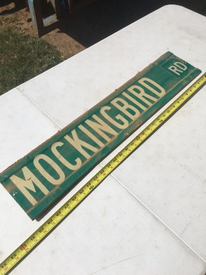 Mockingbird RD Metal Sign (30 Inches Long)/Double Sided (Local Pick Up Only)