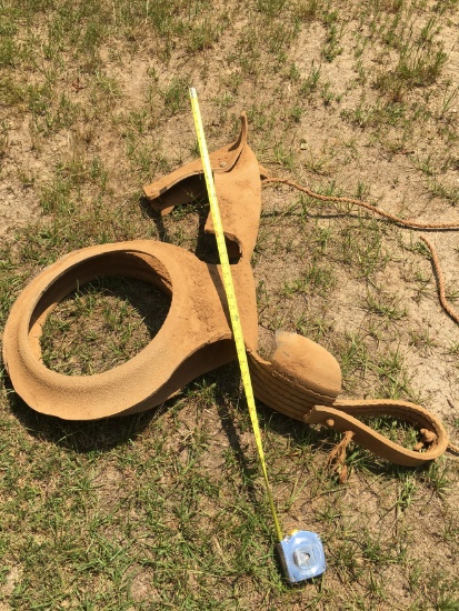 Old Tire Made into a Swinging Horse
