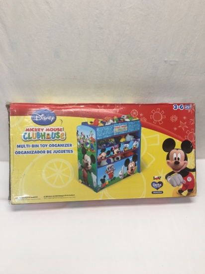 Disney Mickey Mouse Clubhouse Multi Bin Toy Organizer/25in X 11.75in X 25.5in