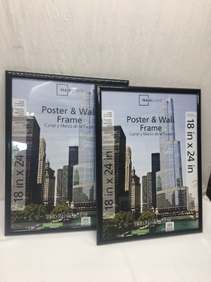 (2) MainStays 18in X 24in Poster & Wall Frames