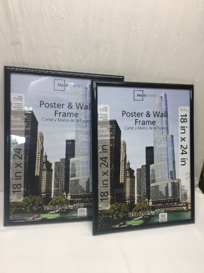 (2) MainStays 18in X 24in Poster & Wall Frames