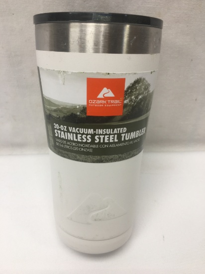 Ozark Trail 20oz Vacuum Insulated Stainless Steel Tumbler/White