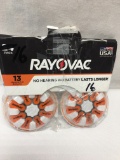 16 Pack/Rayovac Hearing Aid Batteries