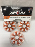 24 Pack/Rayovac Hearing Aid Batteries