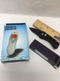 Digital Breath Alcohol Tester & Approx 5in Lock/Switch Blade Knife