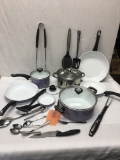 Box Lot/Cookware/Lavender Set is Farberware/Utensils, ETC