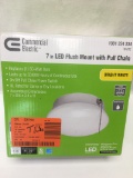 Commercial Electric 7 Inch LED Flush Mount with Pull Chain