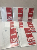 (8) 150 Pack Norcom Wide Ruled Notebook Paper/1200 Pages Total