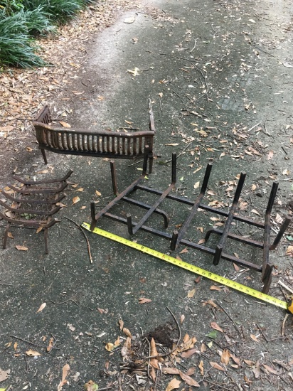 Box Lot/Log Dogs, Grate, Andiron (Local Pick Up Only)