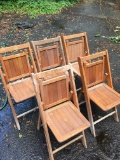 (5) Folding Wooden Chairs (Local Pick Up Only)