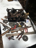 Crate Full of Misc Tools/Snips, Square, Cut Off Discs, ETC (Local Pick Up Only)