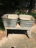 Old Wheeling Double Tub Washing Station with Stand (Local Pick Up Only)