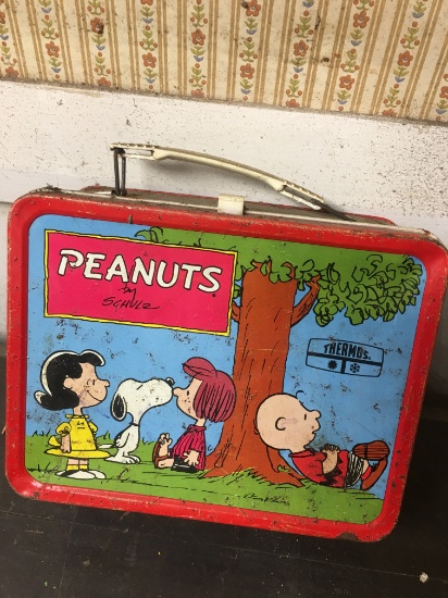 Vintage Peanuts Metal Kids Lunchbox