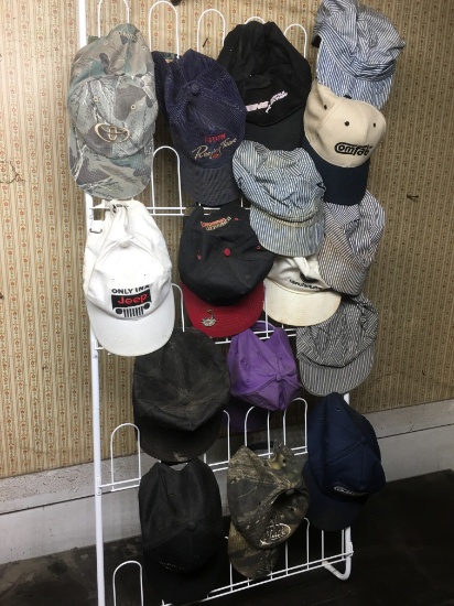 Box Lot/Hats and Over Door Shoe Rack (Local Pick Up Only)