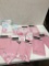 Box Lot/Table Cloths, Baby Shower Invitations