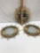 (3) Metal Décor Mirrors