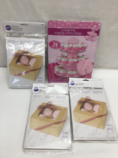 Box Lot/Wilton Treat Boxes, CupCake Tree