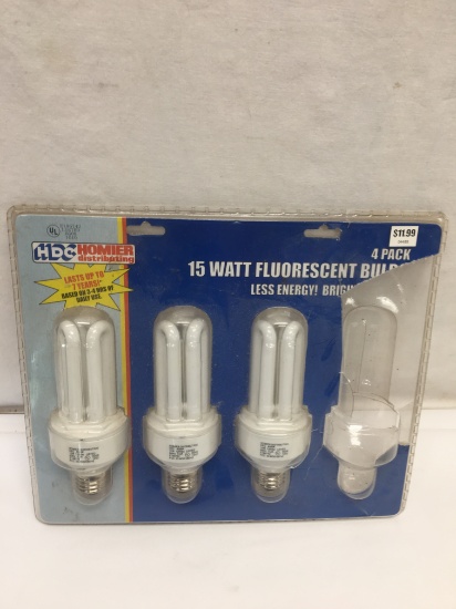 3 Pack 15 Watt Fluorescent Bulbs