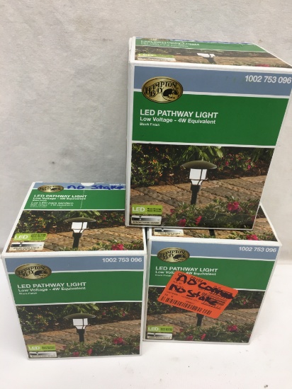 (3) Hampton Bay LED Pathway Lights