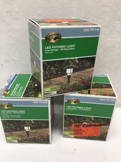(3) Hampton Bay LED Pathway Lights