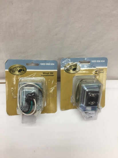 (2) Hampton Bay Wired 16V Transformers