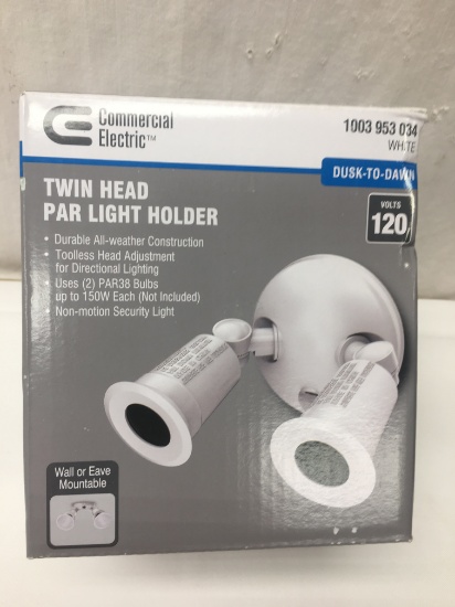Commercial Electric Dusk to Dawn Twin Head PAR Light Holder