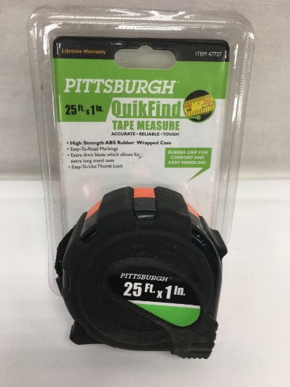 Pittsburg Quick Find 25ft Tape Measure