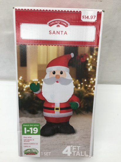 Holiday Time 4 Foot Santa Inflatable