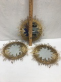(3) Metal Décor Mirrors