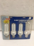3 Pack 15 Watt Fluorescent Bulbs